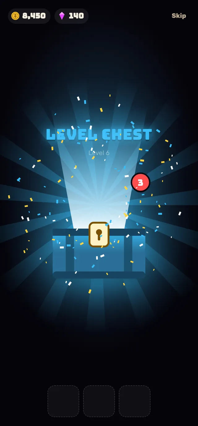 Level chest bursting open